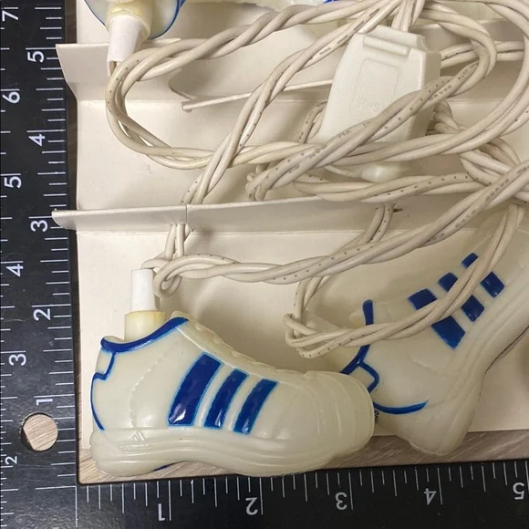 Adidas White and Blue Shoe String Lights royal blue eggshell vintage - Picture 8 of 10